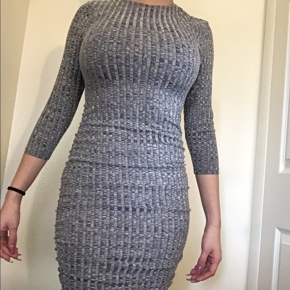 GRAY BODYCON DRESS